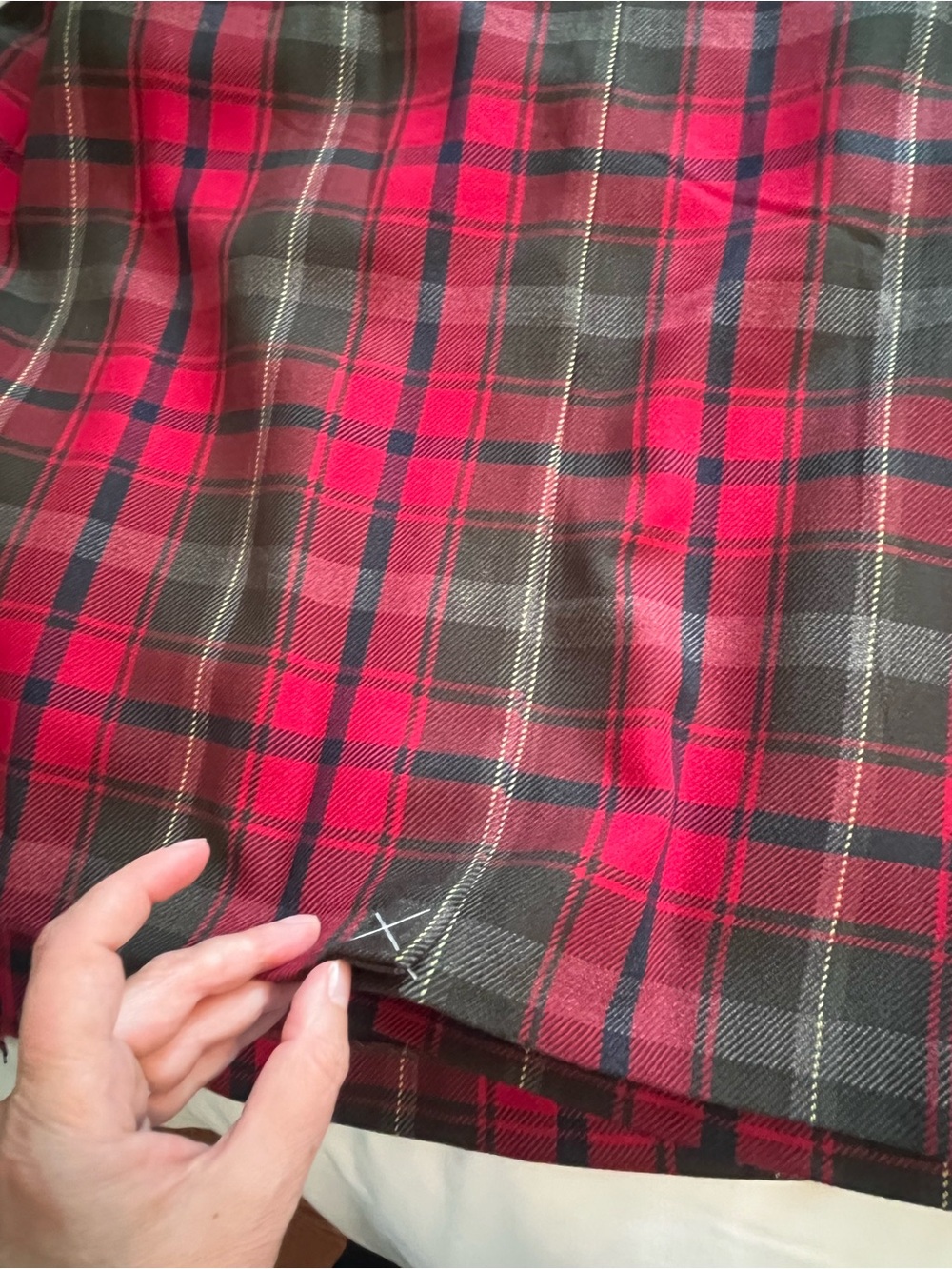 Vintage Tabi Tartan Plaid Blanket Wrap Fringe Midi Skirt Size 16 - Picture 8 of 11